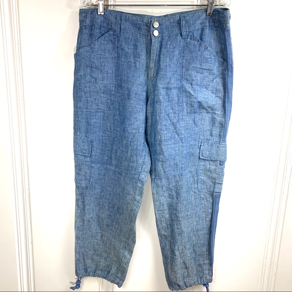 Sanctuary x Anthropologie linen cargo pants - Picture 2 of 3